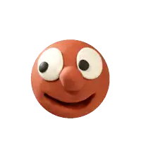 a cartoon face with horns and lightning bolts on it