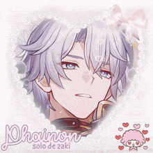 a picture of a boy with the name chainon solo de zaki on it