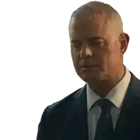 a man in a suit and tie has the word exactly above his head