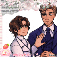 a cartoon of a man and a woman with the words bubbly 4 u on the bottom right
