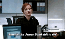 Jessica Chastain Sounds Like GIF - Jessica Chastain Sounds Like James Bond GIFs