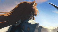 a cartoon character with a sword in her hand