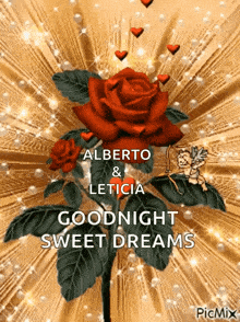 Red Rose Hearts GIF - Red Rose Hearts Goodnight GIFs