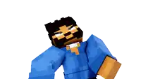 a close up of a minecraft character 's face with a purple watermark that says vizuel