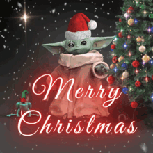 Merry Christmas Baby Yoda GIF - Merry Christmas Baby Yoda Star Wars GIFs