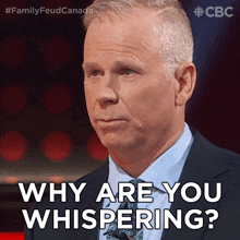 Why Are You Whispering Gerry Dee GIF - Why Are You Whispering Gerry Dee Family Feud Canada GIFs
