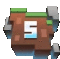 a blurred image of a minecraft logo with the number 5 on it .