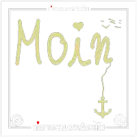 the word moin is on a white background with a heart and an anchor