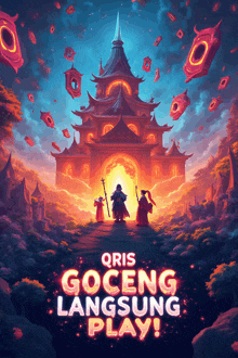 a poster for a game called qris goceng langsung play