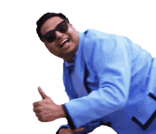 blue coat thumbs up funny indian