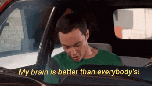 a man sitting in a car with the words 