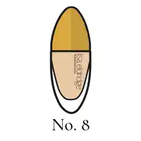 a bottle of lisa eldridge seamless skin foundation with the number 8 below it