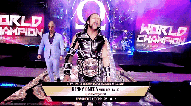 Kenny Omega Aew World Champion GIF Kenny Omega Aew World Champion Entrance Discover Share GIFs