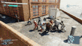 a group of people are fighting in a video game with the number 207 on the screen
