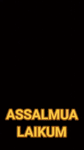 a yellow circle with the words " assalmua laikum " written on it