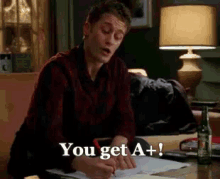 You Get A+ GIF - Grading Grading Tests Grading Papers GIFs