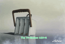an advertisement for the tri-slasher ash-n shows a briefcase with a handle