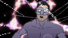 a man in a superhero costume is surrounded by words including infinity companionship and approval