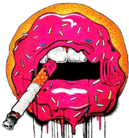 Smokin Lips Smoke Sticker - Smokin Lips Smoke Cigarette Stickers