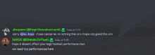 a screenshot of a discord conversation between xarios and alwaysme
