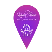 a purple pin with the words espaco de beleza written below it