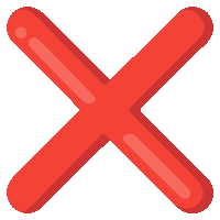 a red cross on a white background that looks like a stick
