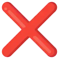 a red cross on a white background that looks like a stick