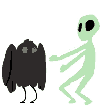 mothman alien dance dance party awkward dancing