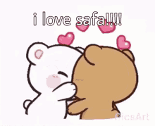 Safa I Love Safa GIF - Safa I Love Safa Bear Kiss GIFs