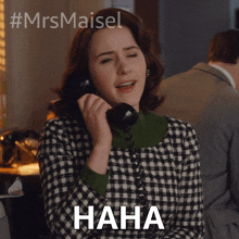 Haha Very Funny Maisel GIF - Haha Very Funny Maisel Rachel Brosnahan GIFs
