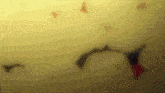 a blurred image of a yellow background with triangles