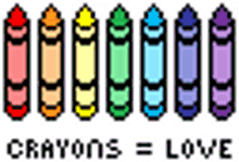 rainbow colorful colors crayon love