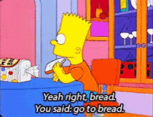 Simpsons Bart GIF - Simpsons Bart Bread GIFs