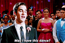 Glee Blaine Anderson GIF - Glee Blaine Anderson May I Have This Dance GIFs