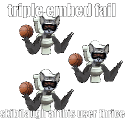 Triple Embed Fail Skibidi Sticker - Triple Embed Fail Skibidi Skibicat Stickers