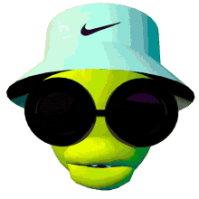 chill relaxing bouncing head shades on nike cap