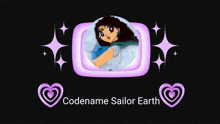 a picture of a girl with the words codename sailor earth below