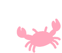 Crab Pink Crab Sticker