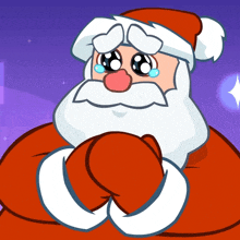 Teary Eyes Santa Claus GIF - Teary Eyes Santa Claus Om Nom Stories GIFs