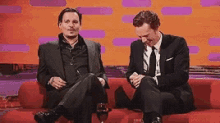 Johnny Depp Benedict Cumberbatch GIF - Johnny Depp Benedict Cumberbatch Laugh GIFs