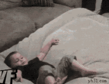 Bed Flop GIF