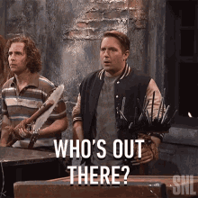 Whos Out There Beck Bennett GIF - Whos Out There Beck Bennett Kyle Mooney GIFs