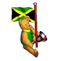 Jamaican Teddy Bear Jamaican Flag Sticker - Jamaican Teddy Bear Jamaican Flag Jamaica Flag Stickers
