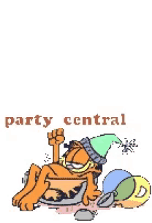 Garfield Party GIF