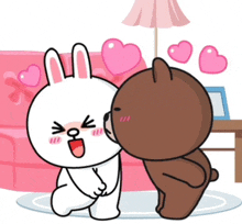 Cony And Brown Brown And Cony GIF - Cony And Brown Brown And Cony I Love You GIFs