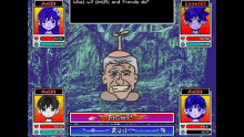 a screenshot of a video game with angry and engaged on the screen