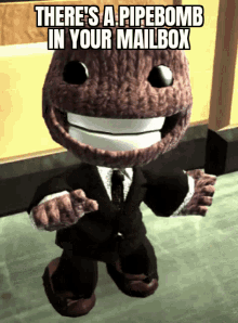Theres A Pipebomb In Your Mailbox Sackboy GIF - Theres A Pipebomb In Your Mailbox Sackboy GIFs