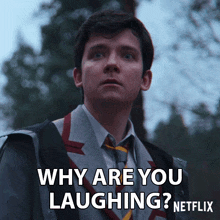 Why Are You Laughing Otis Milburn GIF - Why Are You Laughing Otis Milburn Asa Butterfield GIFs