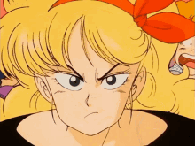 a close up of a cartoon character with an angry expression on her face