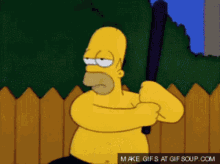 Whacking Homer Simpson GIF - Whacking Homer Simpson GIFs
